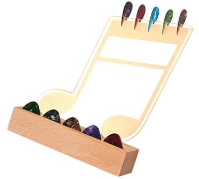 Support de médiator de guitare efficace en acrylique coloré pour ranger des médiators de guitare