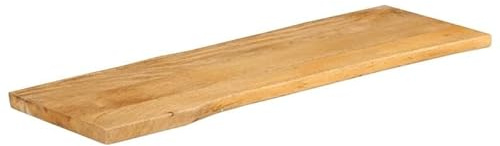 Eleganz Mesa de madera de mango maciza con borde de árbol 140 x 40 x 2,5 cm - Acabado natural para cocina, salón u oficina - duradero y respetuoso con el medio ambiente