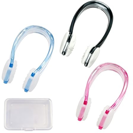 3PCS Nose Clips Swimming,Anti-Slip Silicone Swimming Nose Clip Kids Adults