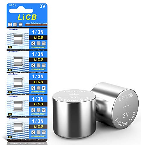 LiCB 5 Stück CR1/3N 3V Lithium Knopfzellen CR 1/3N Batterien