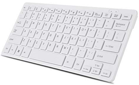 Archuu USB-Tangentbord Med Sladd - Bärbart Med 78 Tangenter För Laptop/Stationär/PC - Ultratunt Utbytbart, QWERTY Layout, Plug and Play (Svart) (Vit)