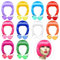 PLULON 20 pcs Pelucas fiesta y Juego gafas de sol, Bob corto neón Peluca Paquete gafas sol Disfraz Vistoso Cosplay peluca fiesta diaria Postizos para despedida soltera neón, Decoraciones Halloween
