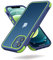 MobNano Ultra Hybrid Durchsichtig Hülle für iPhone 12 Mini Hülle Stoßfest Bumper Transparent Handyhülle Shockproof Fallschutz Silicone iPhone 12 Mini Case - Blau/Gelbgrün
