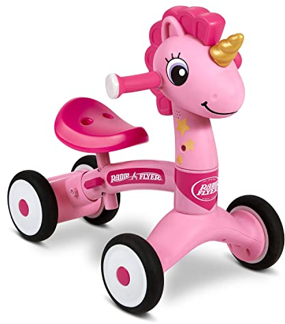 Radio Flyer Lil' Racers: Sparkle The Unicorn, Toddler Ride on Toy For 1-3 Years Old