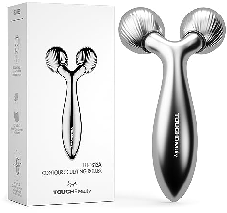 TOUCHBeauty 3D Rouleaux Massage des Visage, Masseur de Levage du Visage, Soin de la peau Visage Corps Masseur pour Massage Facial, Raffermissement de la peau AG-1613A(Argent)