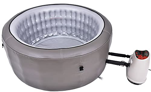 CANADIAN SPA CO. Grand Rapids Hot Tub Outdoor 4 Personen, Ø 175 cm x 74 cm, rund, Hot Tub aufblasbar mit 110 Hydrotherapie-Düsen und Heizdecke