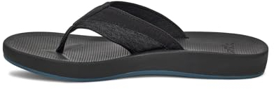 Sanuk Mens Cosmic Seas Mesh | Water Resistant Mens Flip Flops | Water Friendly & Lightweight | Molded EVA Footbed, Schatten, 45 EU