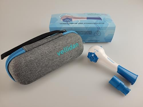 Atemtherapiegerät | Atemtrainer | Lungentrainer | mit deutscher Beschreibung und Trainingsplan | mit 2 auswechselbaren Mundstücken | mit Reiseetui