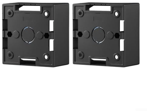 2 x 40 mm montierte Box, einzelne Attress-Box, Ethernet-Rückbox für Frontplatten (schwarz, 2 Stück)
