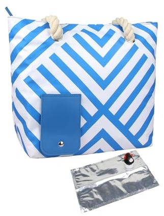 Vinshoppingväska, vinväska med dryckesdispenser, picknickväska med läckagesäkert och isolerat fack, läckagesäker picknickväska för strand, resor, picknick, camping