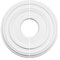 Ceiling Medallion, 12 inch Round Medallion PU Decorative Ceiling Fan Light Fixtures Covers Plate, Elegant White