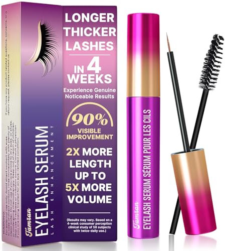 Wimpernserum Long Lashes, Lash Serum - Wimpernserum Ohne Hormone, mit Wimpern Applikator für Anfänger, für Pflege Gebrochene Wimpern, Vollere und Längere Wimpern, Schnelleres Wimpernwachstum(5ml)