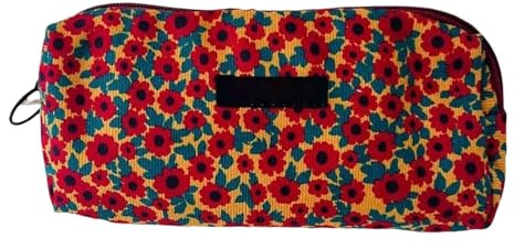 Trousse à crayons florale | Trousse à crayons florale | Trousse à crayons | Sac à crayons avec fermeture éclair - Sac de rangement organisateur de maquillage, trousse à crayons, bols, A, Consulte la