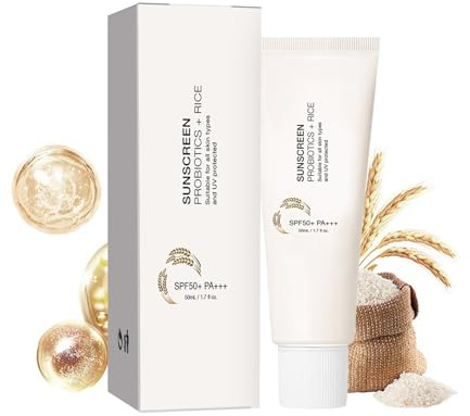 Rice Probiotics Sunscreen Spf 50+, Sonnencreme Gesicht für empfindliche Haut, Sonnenschutz avec extraits de riz. - 50ml