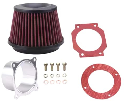Fangxuee Filtro de Aire de Admisión Universal para Vehículos de 3 Pulgadas y 76 mm, de Alto Flujo, para Aire Frío, Limpiador de Aire para Autos de Carreras.