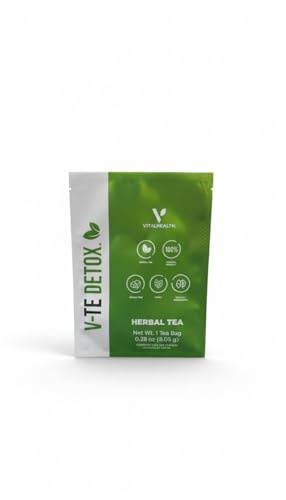 V-TE DETOX Té Herbal Original – Detoxificación Natural con Senna y Cardo Mariano | Vegano, Sin Azúcar | Rinde 4 litros | Bienestar Digestivo BY NEXU