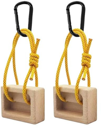 Hangboard Rock Climbing | 1 Pair Wooden Pull up Equipment,Rock Climbing Hangboard - for Enhances Grip Strength Hand Climbers Indoor Outdoor Doorway Playground