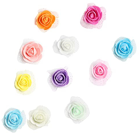 Sharplace 100pcs Foamrosen Schaumrosen Schaumköpfe Kunstrosen Rosenkopf, Bunt, 3.5cm