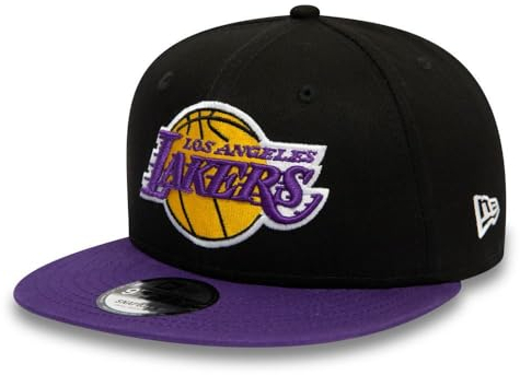 New Era Los Angeles Lakers NBA Essential Schwarz Lila Verstellbare 9Fifty Snapback Cap - M - L
