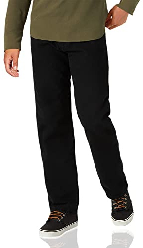 Wrangler Authentics Fleece Lined Five Pocket Jean Jeans, Nero, W34 / L34 Uomo