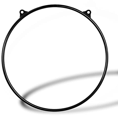 PoleSports Aerial Hoop Lyra 2-Punkt Aufhängung Schwarz 90 cm x Ø 30 mm [Komfort] Stahlring für Zuhause und Pole Dance Reifen, Yoga Ring, Zirkus Akrobatik *auch für Anfänger