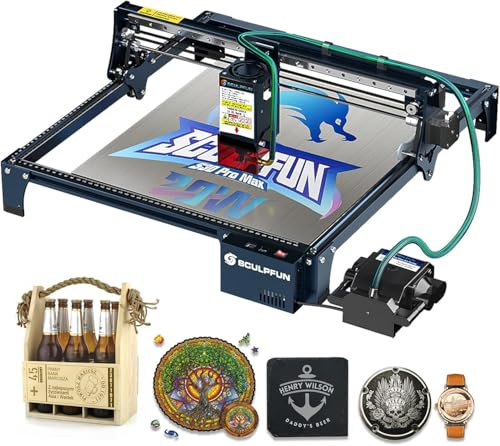 SCULPFUN S30 Pro Max Incisore Laser Legno 20W TestaTaglio Laser, Acquista Accessori Max 935 x 905mm, Metallo Incisione Laser macchina pellet per Fai da Te/Decorazione Domestica