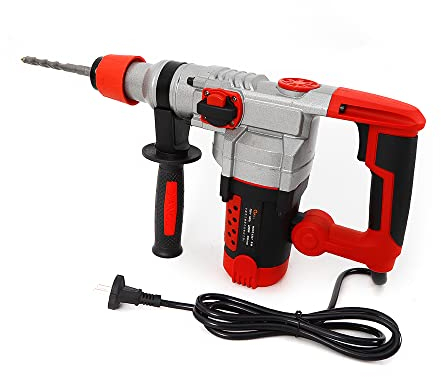 innytund Martello perforatore 2200 W, trapano a percussione multifunzione con cappuccio antipolvere, trapano quadrato e scalpello quadrato, trapano a percussione+set di valigie per cemento armato