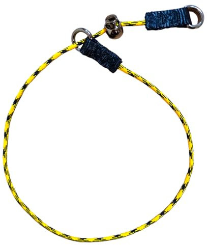 EQ K9 Slip Collar For Dog Training, Handmade Choke Collar for Small Dogs with Handle & Strap, Best for Pulling, Obedience, Dog Behaviour Training with A Chrome Limiter, Small