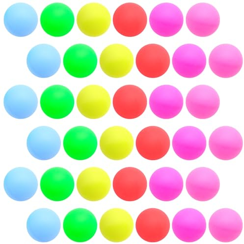 BLLREMIPSUR 30 Stück Bunte Tischtennisbälle, Kunststoff-Tischtennisbälle Für Katzen Und Hunde Kunst- Und Bastelparty Homeschool-Spiele