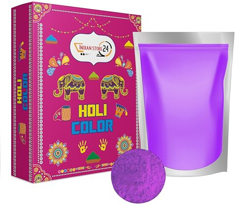 Holi Gulal polvere solubile in acqua Servizio fotografico del festival naturale Rangoli Colori polvere arcobaleno sacchetto di colore sacro foto di polvere di colore glitterato 1kg