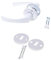 Aqbau® Ensemble de poignées de porte à rosace Blanc (BB – Serrure à garniture)