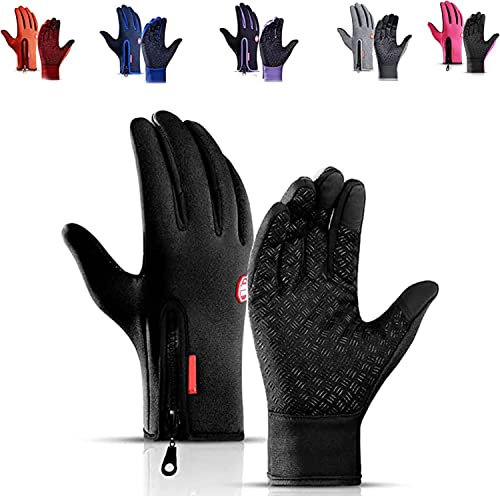 WIWIDANG Frostfit - Thermo Handschuhe Winddicht Wasserdicht, Fahrrad-Thermohandschuhe, Warme Winterhandschuhe Mit Touchscreen Funktion (Schwarz, L)