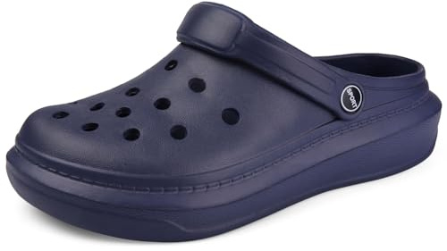 BTF BE TOP FASHION Clogs for Men Women - Slip-On Garden Shoes Sandals with Arch Support,Cushioned Comfort for Beach Pool Summer Outdoor Activities Navy