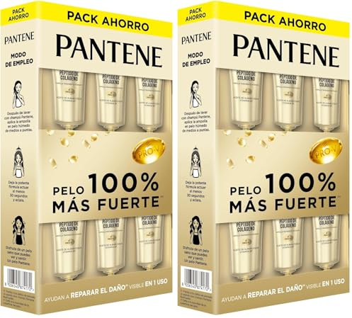 Pantene Pro-V Repara Y Protege Ampollas Tratamiento Intensivo Reparadoras Del Pelo, Ayudan A Reparar El Daño Visible En 30 Segundos, 2 x 45 ml (Paquete de 2)
