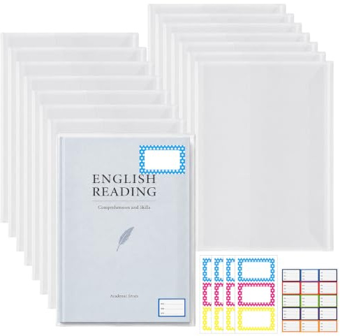 15 Stück Buchumschlag,A4 Transparent Buchhülle,Buchumschläge