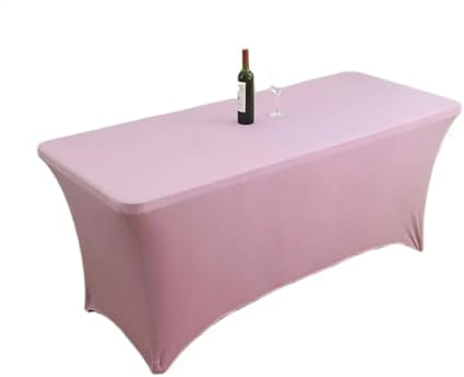 SUBLXPoten Töjbart bordsskydd Thiened elastisk genombruten duk, för möte och bröllopsbankett, bänkskydd rektangulär bar (färg 6,5 fot (152 x 76 x 76 cm) 0,5 kg)