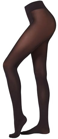 CALZEDONIA Woman's Opaque Matte Soft Comfort Coverings 50 Denier Tights in Black, Size M