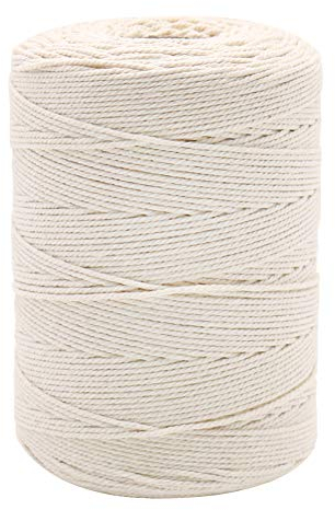 Vivifying 300m Bäcker Bindfäden, 3-lagig Baumwoll-Garn für die Küche, lebensmittelunbedenklich. Ideal zum Verschnüren, geeignet für Geflügel, Würstchen, Heimarbeiten, Basteln und Dekorieren