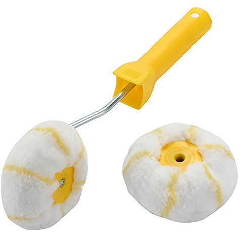 Corner Paint Roller Kit, 3 Pieces, Ultimate Walls & Ceilings Corner Roller & Sleeve for Use with Water-Based, Oil Or Enamel Paints, Corner Painting Roller BrushTool