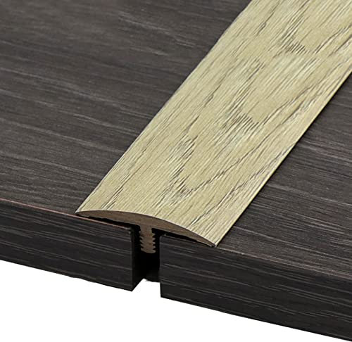 LAIDEPA T Type Floor Edging Trim, with Wood Grain Effect Large Gaps Connecting Strips, Step Edge Trim, Building Products, Self Adhesive, Easy To Cut And To Install,navy blue