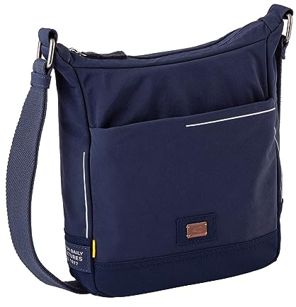 camel active City Herren Umhängetasche Crossbody Bag Mittelgroß Blau