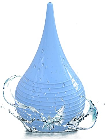 Ohrenreiniger Ohrenspritze 90ml, BVN Ohrenschmalz Entferner, Ohrreiniger für Erwachsene, Professionelle Sanfte Reinigung von Ohrenschmalz durch Ohrenspülung, Ohrendusche für Kinder, Streifen-Stil.