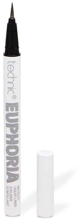 Technic Euphoria Metallic Liquid Eyeliner - Gun Metal - 0.8ml | Highly Pigmented, Long-Lasting, Brush Tip for Precision Application