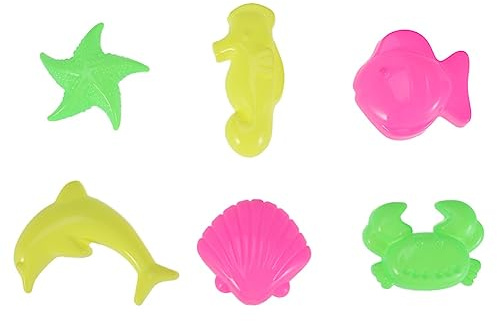 HEMOTON 6 Pezzi Giocare a Di Sabbia Giocattoli Per Bambini Giocattoli Da Spiaggia Giocattolo Per Bambini Stampini in Argilla Bambino Argilla Colorata Spazio