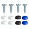Kennzeichen Schrauben 4er Set Nummernschild Schrauben Set 4,8 x 16mm mit Kappen [ dezent | sicher | legal ] Kennzeichenbefestigung inkl. Abdeckkappen Befestigungsschrauben