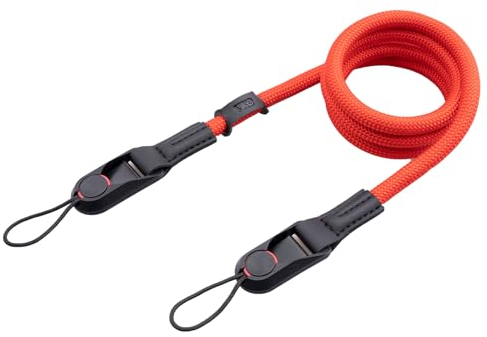 VKO Correas de Cámara, Correa de Cuello de Ajustable con Liberación Rápida Cinturónde, Correa de Hombro para Cámara para DSLR SLR sin Espejo (Rojo)