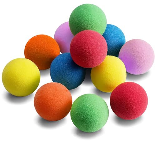 oazoxcx 12 Stück weiche Schaumstoffbälle - Softbälle für sicheren Indoor-Spielzeugspaß - Lebendige Bälle Einzigartige Geburtstagsgeschenke für Jungen und Mädchen