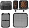 Grille Anti Projection pour Philips 3000 Dual Basket,2 Pcs Réutilisable Accessoires Air Fryer Moule Air Fryer Plat Silicone Air Fryer pour Philips 3000 Series NA350 et 5000 Series NA550 6L/3L