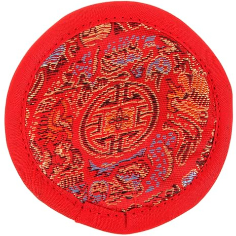 VICASKY Tibetische Klangschale Schutzmatte Klangschalenkissen Buddhismus Design Klangschalenhalterung Fixierung Matte Geburtstagsgeschenk Feste
