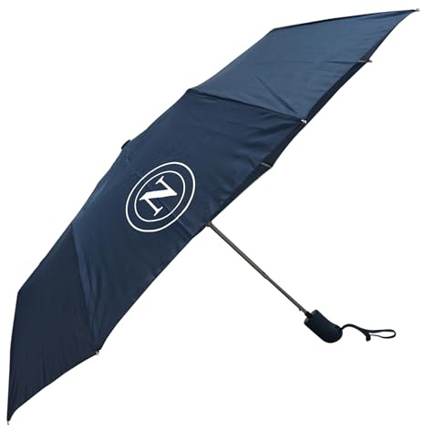 SSC NAPOLI Ombrello Tascabile, Blu Navy, Logo e Scritta